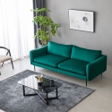 Divano 3 posti moderno elegante in velluto verde scuro Tashi Vendita