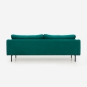 Divano 3 posti moderno elegante in velluto verde scuro Tashi Stock