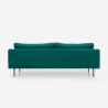 Divano 3 posti moderno elegante in velluto verde scuro Tashi Stock