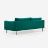 Divano 3 posti moderno elegante in velluto verde scuro Tashi Catalogo