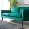 Divano 3 posti moderno elegante in velluto verde scuro Tashi Modello