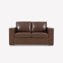Divano da salotto classico 2 posti in similpelle marrone Momo Offerta
