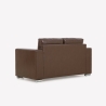 Divano da salotto classico 2 posti in similpelle marrone Momo Catalogo
