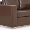 Divano da salotto classico 2 posti in similpelle marrone Momo Stock