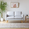 Divano design moderno scandinavo 2 posti in tessuto Marek Stock