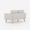 Divano design moderno scandinavo 2 posti in tessuto Marek Sconti