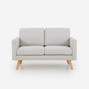 Divano design moderno scandinavo 2 posti in tessuto Marek Vendita