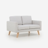 Divano design moderno scandinavo 2 posti in tessuto Marek Offerta