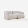 Divano modulare componibile curvo 2 posti in tessuto beige Yuna-2 Offerta