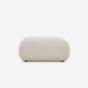Divano componibile 3 posti curvo modulabile con pouf in tessuto Yuna-3P Catalogo