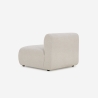Divano componibile 3 posti curvo modulabile con pouf in tessuto Yuna-3P Modello
