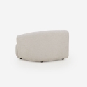 Divano componibile 3 posti curvo modulabile con pouf in tessuto Yuna-3P Prezzo