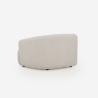 Divano componibile 3 posti curvo modulabile con pouf in tessuto Yuna-3P Prezzo