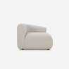 Divano componibile 3 posti curvo modulabile con pouf in tessuto Yuna-3P Costo