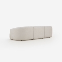 Divano modulare curvo 3 posti componibile in tessuto beige Yuna-3 Offerta