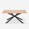 Tavolo con gambe incrociate di design 160x90 in legno e metallo Shaila Sconti