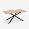 Tavolo con gambe incrociate di design 160x90 in legno e metallo Shaila Catalogo