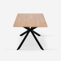 Tavolo con gambe incrociate di design 160x90 in legno e metallo Shaila Stock