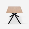 Tavolo con gambe incrociate di design 160x90 in legno e metallo Shaila Stock