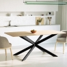 Tavolo con gambe incrociate di design 160x90 in legno e metallo Shaila Offerta