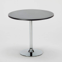 Tavolino bar rotondo quadrato nero bianco 70x70 Bistrot Scelta