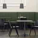 Tavolino bar rotondo quadrato nero bianco 70x70 Bistrot Stock