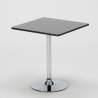 Tavolino bar rotondo quadrato nero bianco 70x70 Bistrot Misure