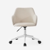 Sedia girevole in tessuto con braccioli per ufficio smart working Kivri Saldi