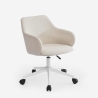 Sedia girevole in tessuto con braccioli per ufficio smart working Kivri Sconti