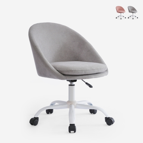 Sedia da ufficio girevole in tessuto regolabile in altezza Mikro Promozione