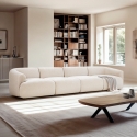 Divano modulare componibile 4 posti di design in tessuto Yuna-4 Promozione
