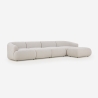 Divano 4 posti componibile con pouf design modulare moderno Yuna-4P Vendita