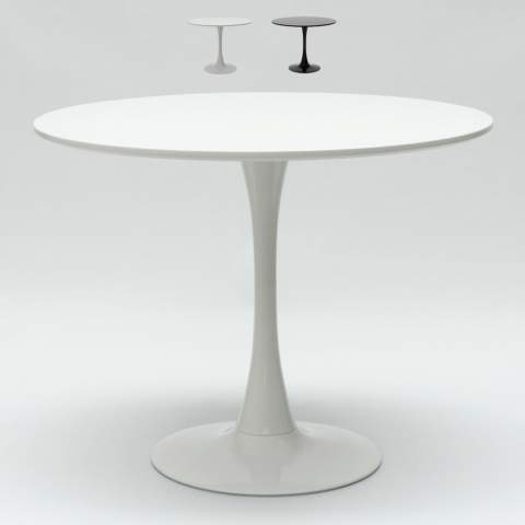 tavolo Tulipan rotondo 80cm nero e bianco per bar e soggiorno casa Promozione