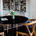tavolo Tulipan rotondo 80cm nero e bianco per bar e soggiorno casa Saldi