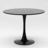 tavolo Tulipan rotondo 80cm nero e bianco per bar e soggiorno casa Modello