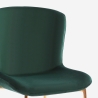Sedia in tessuto di design per sala da pranzo con gambe dorate Virin 