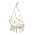Poltrona sospesa da giardino in tessuto macramè a uncinetto Swing Promozione