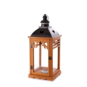 Set 2 lanterne decorative in legno da interno con portacandele Brenta Vendita
