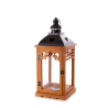 Set 2 lanterne decorative in legno da interno con portacandele Brenta Vendita