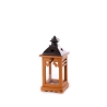 Set 2 lanterne decorative in legno da interno con portacandele Brenta Offerta