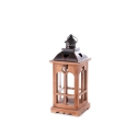 Set 2 lanterne decorative shabby chic in legno con portacandele Palu Offerta