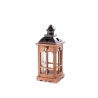 Set 2 lanterne decorative shabby chic in legno con portacandele Palu Offerta