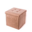 Pouf contenitore portaoggetti quadrato in velluto 38x38cm Elisa Vendita