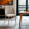 Sedia imbottita moderna in tessuto per sala da pranzo e cucina Sirka Vendita