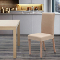 Sedia in legno imbottita stile henriksdal per cucina sala da pranzo Comfort