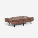 Divano letto 2 posti in similpelle con schienale reclinabile Hori Catalogo