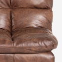 Divano letto 2 posti in similpelle con schienale reclinabile Hori Stock