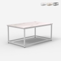 Tavolino da salotto contemporaneo 100x60x45cm effetto marmo Corniola Promozione