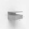 Set 2 comodini sospesi a parete con cassetto per camera da letto Alabastro 