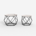Set 2 tavolini da salotto design moderno con base in metallo Aragonite Catalogo